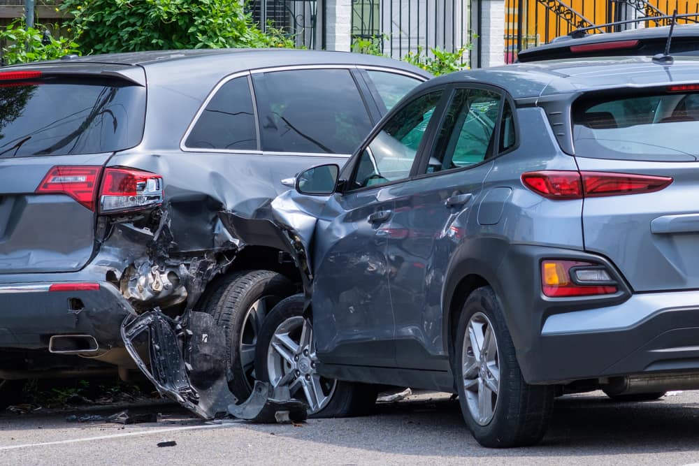 Car Crash Car Crash Scene Between Two Cars