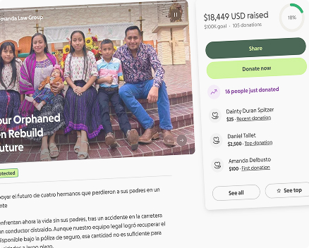 Amanda law group donation screenshot