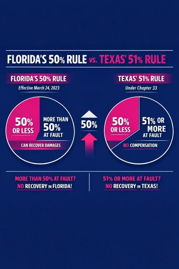 Comparison of Florida and Texas liability rules