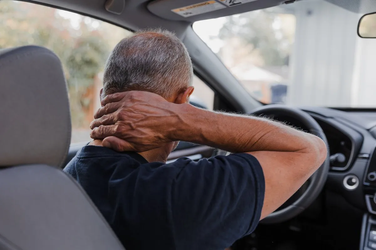 Middle-aged man with neck pain