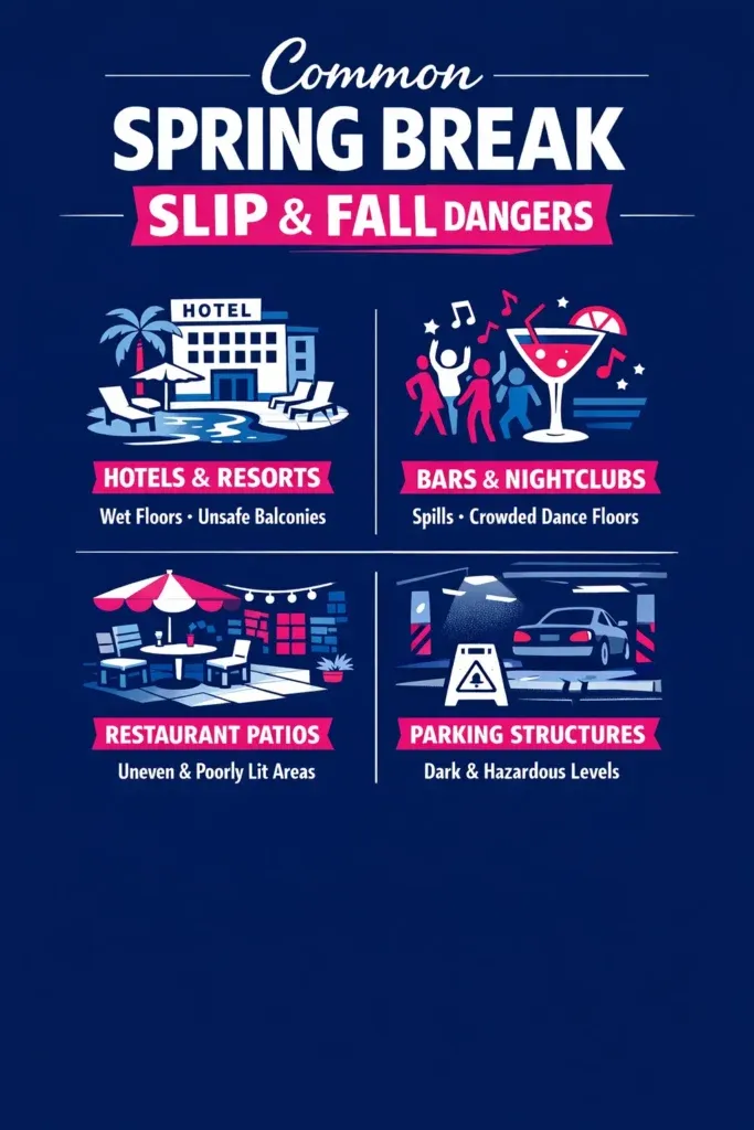 Spring break safety hazard infographic