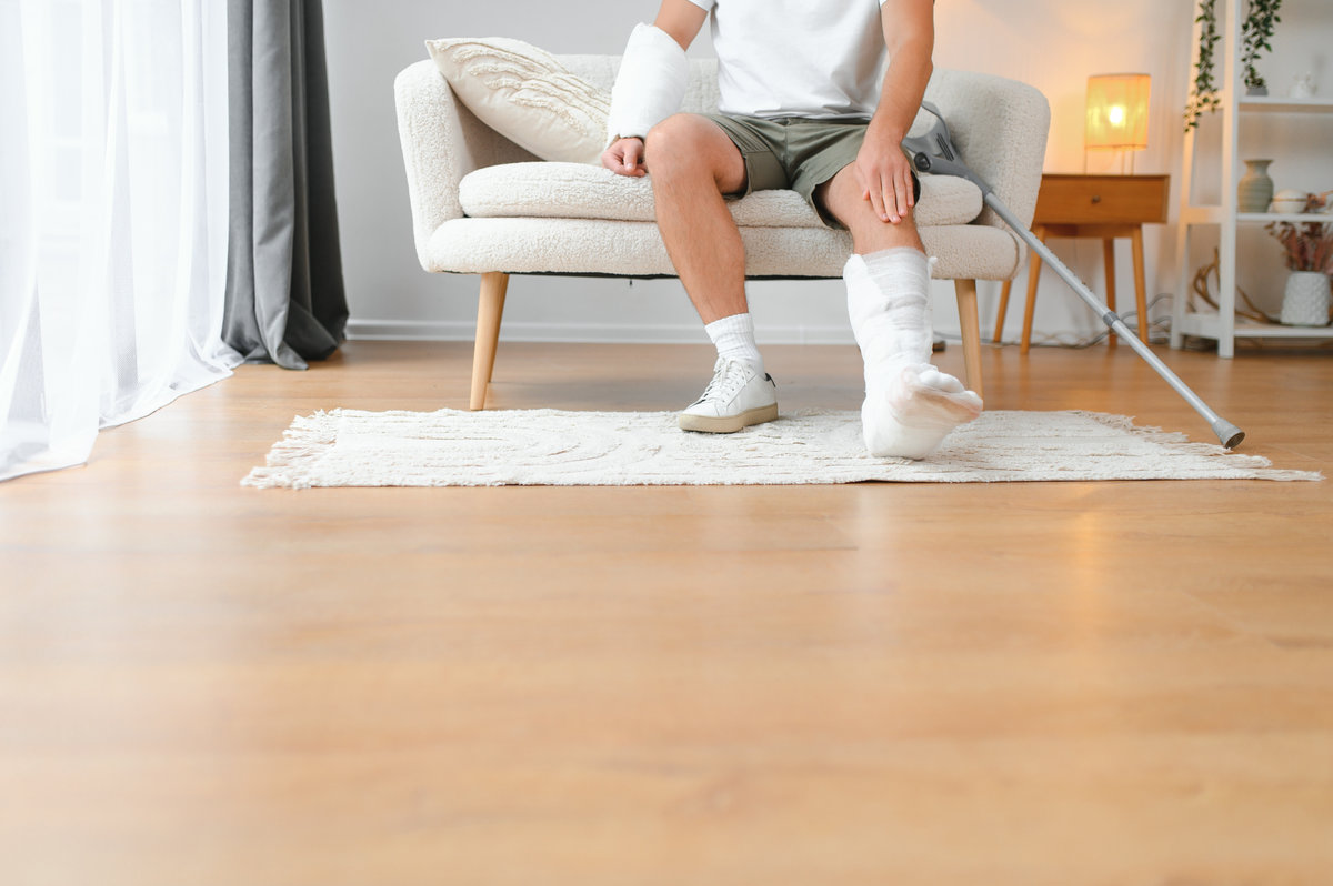 Successful rehabilitation and recovery of people after physical injury such as bone fracture in car or home accident.
