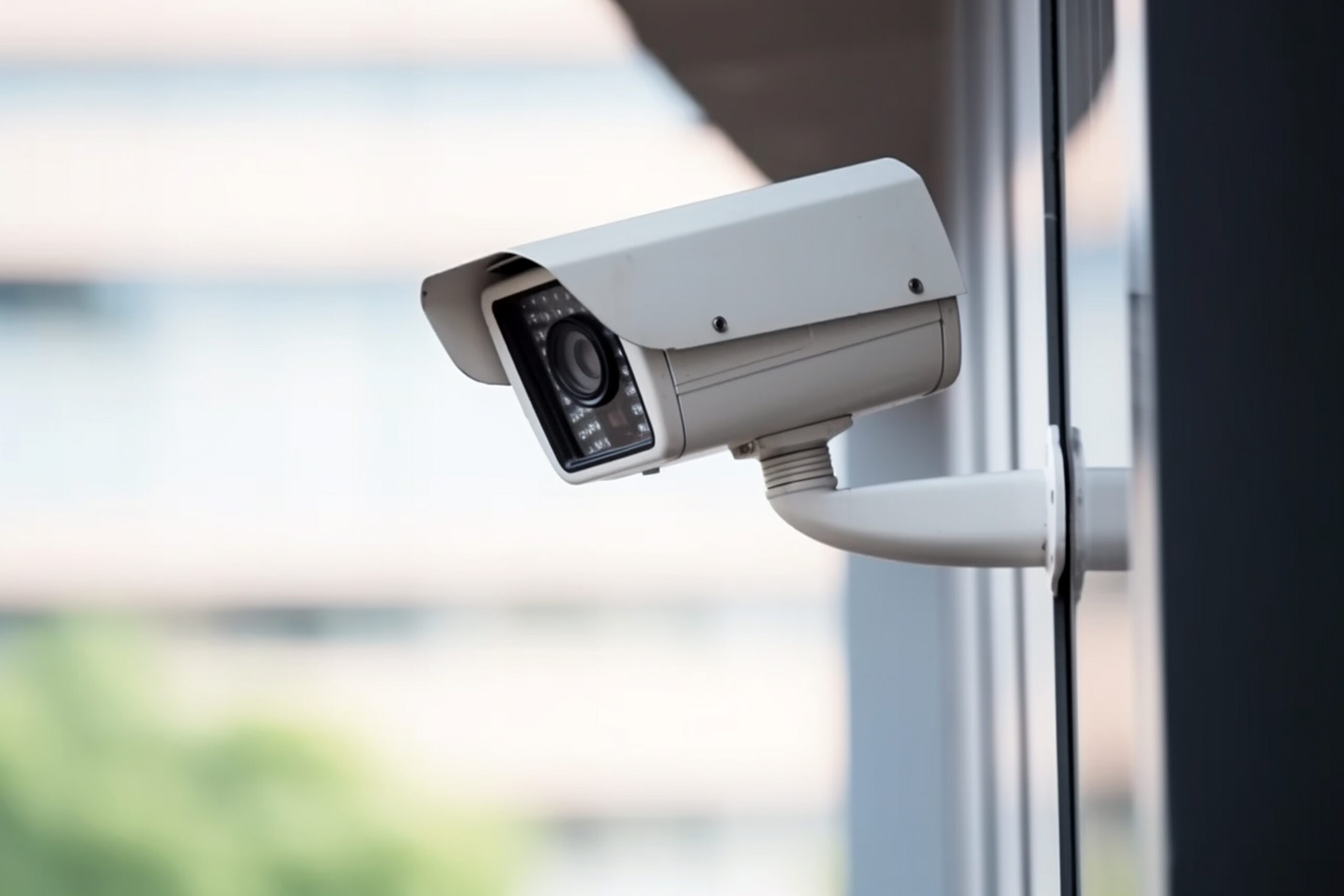 Security camera mounted on a wall, illustrating negligent security in Florida premises liability cases